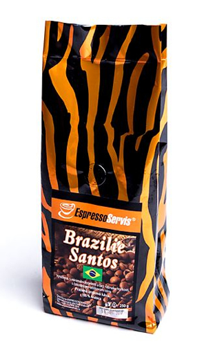 Obrázek z EspressoServis Brasil Santos Zrnková čerstvě pražená káva, 100 % arabica, 250 g 
