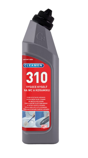 Obrázek z Cleamen 310 extra kyselý na WC a keramiku 750ml 