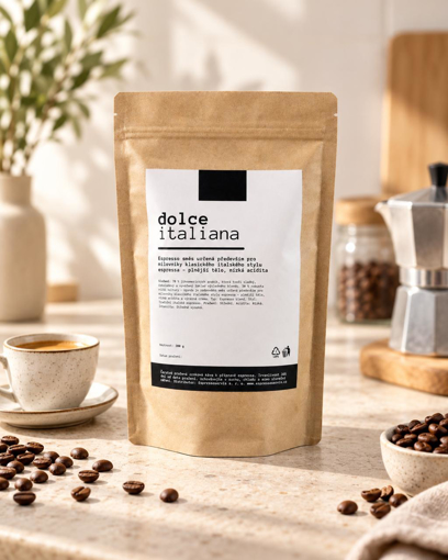 Obrázek z DOLCE Italiana - čerstvě pražená zrnková káva 200g 